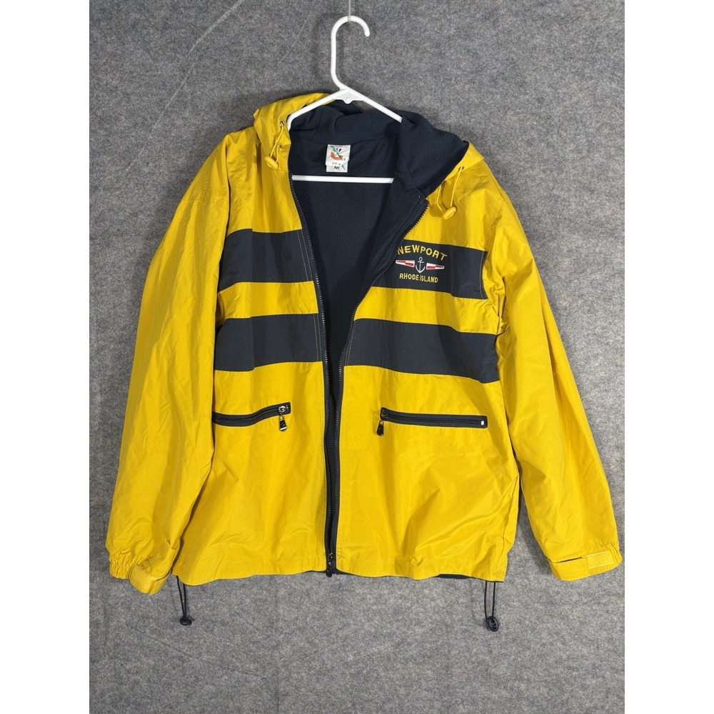 Newport Rhode Island Rain Jacket Mens Medium PolyCoated Sailing Navy